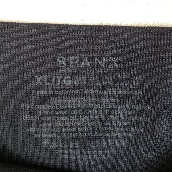 SPANX Look At Me Now High Rise Seamless Leggings Port Navy Blue size XL - Picture 5 of 10